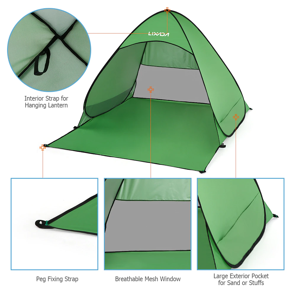 Cheap Goat Tents Outdoor Camping Tent Pop up Fun Play Tent Automatic Instant Tent UV Protection Tent Sun Shade Awning for Camping Beach Backyard   